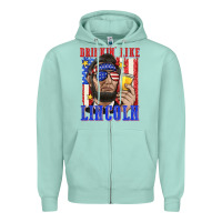 Seafoam drinking like lincoln Zipper Hoodie - texasbilliewilder