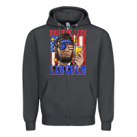 Smoke drinking like lincoln Zipper Hoodie - texasbilliewilder