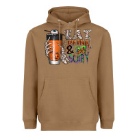 Toasted Coconut Eat drink be scary Heavyweight Hoodie - CowhideDigitalArt