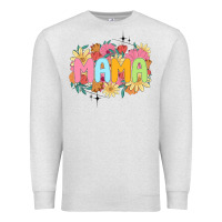 Oatmeal Heather floral mama Premium Sweatshirt - JahusDesignShop
