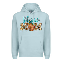 Blue Mist Western Show Mom Red Angus Premium Hoodie - LillyAllenDesigns