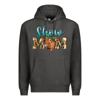 Charcoal Heather Western Show Mom Red Angus Premium Hoodie - LillyAllenDesigns