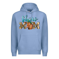 Colony Blue Western Show Mom Red Angus Premium Hoodie - LillyAllenDesigns