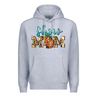Heather Grey Western Show Mom Red Angus Premium Hoodie - LillyAllenDesigns