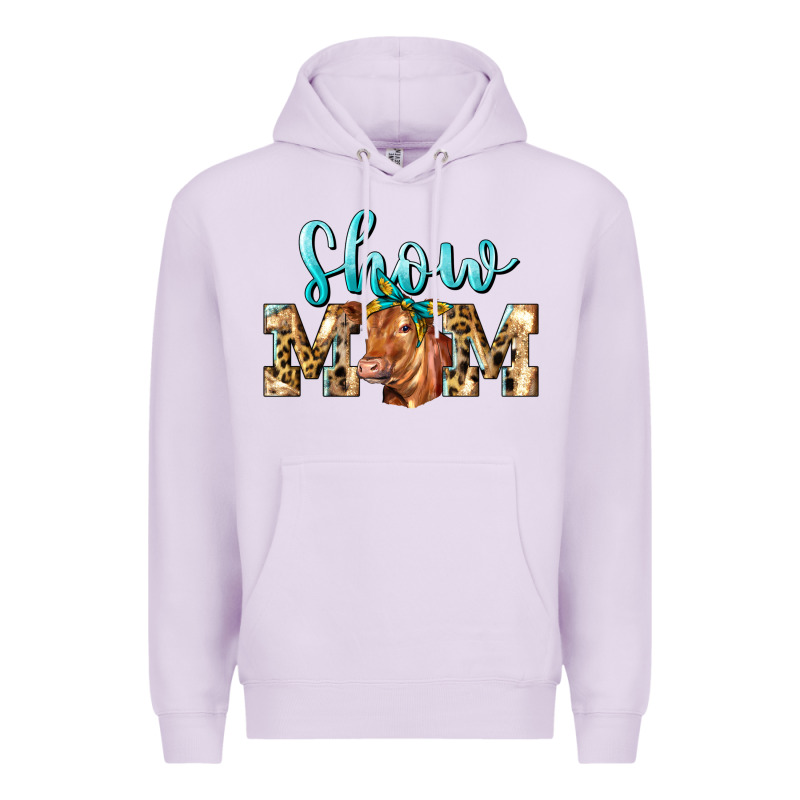 Western Show Mom Red Angus Premium Hoodie by LillyAllenDesigns | Teevron
