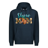 Navy Western Show Mom Red Angus Premium Hoodie - LillyAllenDesigns