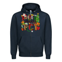 Navy santa's favorite pct Zipper Hoodie - Zillion Design Studio