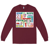 Burgundy autism Long Sleeve Tee - MaliasSmallBusiness