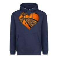 Navy basketball heart Heavyweight Hoodie - HRA Design Shop