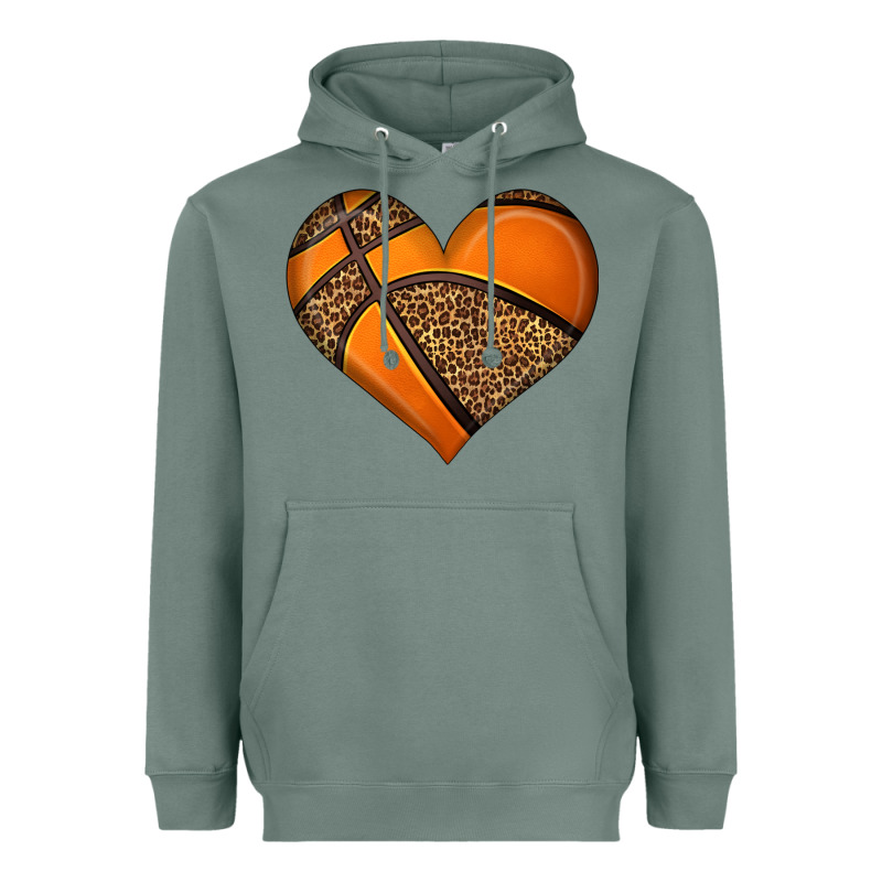 Basketball Heart Heavyweight Hoodie by HRA Design Shop | Teevron
