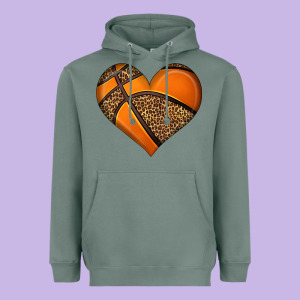 Basketball Heart Heavyweight Hoodie Designed By Hra Design Shop