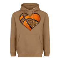 Toasted Coconut basketball heart Heavyweight Hoodie - HRA Design Shop