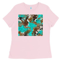 Bubblegum Pink cheetah cowhide tumbler Ladies Tee - BarkalooDesign