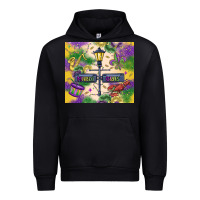 Black mardi gras street lights Urban Hoodie - MaliasSmallBusiness