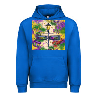 Cobalt mardi gras street lights Urban Hoodie - MaliasSmallBusiness