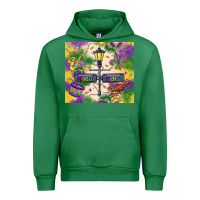 Emerald mardi gras street lights Urban Hoodie - MaliasSmallBusiness