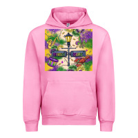 Fuchsia Pink mardi gras street lights Urban Hoodie - MaliasSmallBusiness
