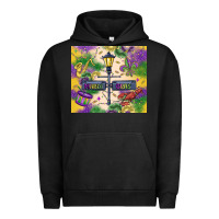 Pigment Black mardi gras street lights Urban Hoodie - MaliasSmallBusiness