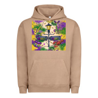 Pigment Burro mardi gras street lights Urban Hoodie - MaliasSmallBusiness
