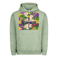 Pigment Oil Green mardi gras street lights Urban Hoodie - MaliasSmallBusiness