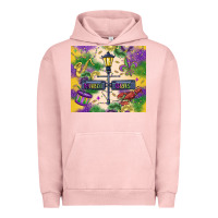 Pigment Salmon mardi gras street lights Urban Hoodie - MaliasSmallBusiness
