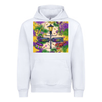 White mardi gras street lights Urban Hoodie - MaliasSmallBusiness