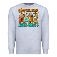 Heather Grey pumpkin spıce jesus christ coffee cups Premium Sweatshirt - AdoDesignShop