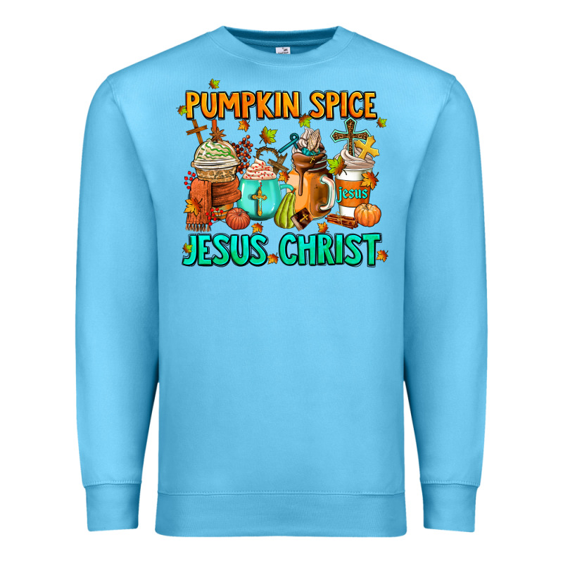 Pumpkin Spıce Jesus Christ Coffee Cups Premium Sweatshirt by AdoDesignShop | Teevron