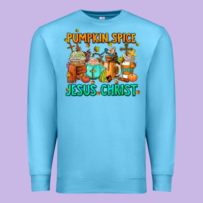 Pumpkin Spıce Jesus Christ Coffee Cups Premium Sweatshirt Designed By Adodesignshop