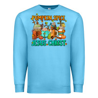 Ocean Blue pumpkin spıce jesus christ coffee cups Premium Sweatshirt - AdoDesignShop