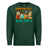 Sports Green pumpkin spıce jesus christ coffee cups Premium Sweatshirt - AdoDesignShop