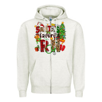 Oatmeal Heather santa's favorite rn Zipper Hoodie - Zillion Design Studio