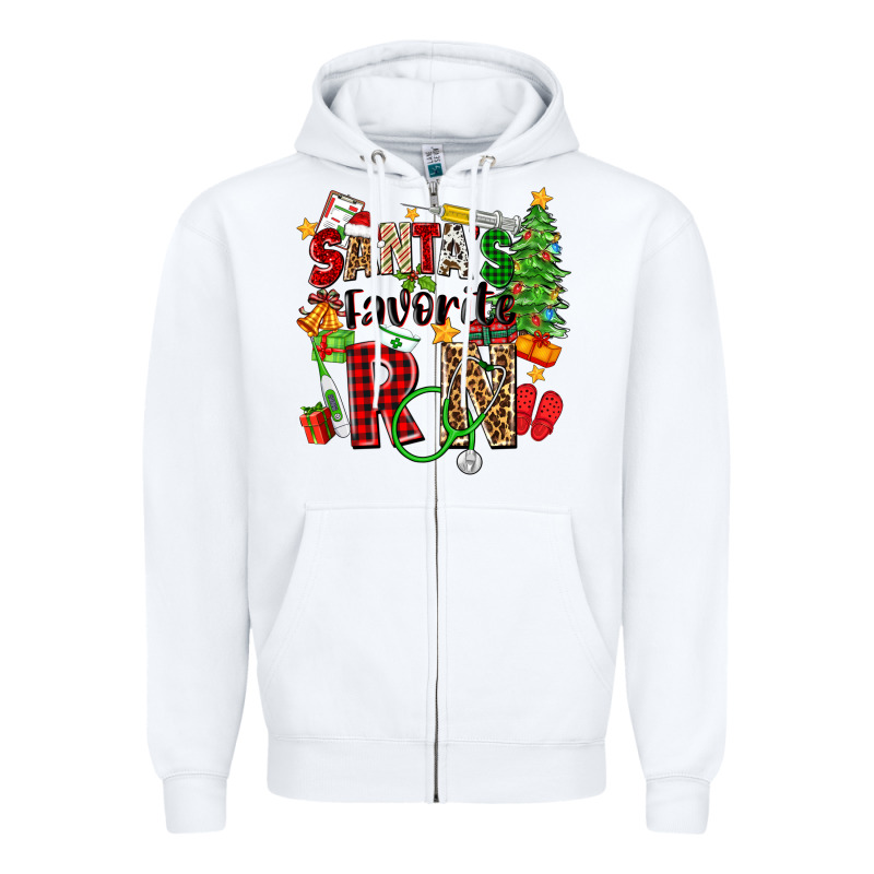 Santa's Favorite Rn Zipper Hoodie by Zillion Design Studio | Teevron