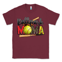 Burgundy ballpark mama softball Classic Tee - Zillion Design Studio
