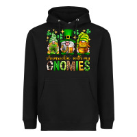 Black St. Patrick's Day shamrockin' with my gnomies Heavyweight Hoodie - Neo Western