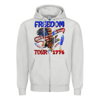 Dove Grey freedom born to be free tour 1776 Zipper Hoodie - texasbilliewilder