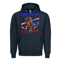 Navy freedom born to be free tour 1776 Zipper Hoodie - texasbilliewilder