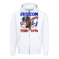 White freedom born to be free tour 1776 Zipper Hoodie - texasbilliewilder
