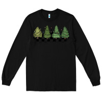 Black christmas checkered trees Long Sleeve Tee - MaliasSmallBusiness