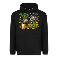Black St. Patrick's Day donkey Heavyweight Hoodie - Neo Western