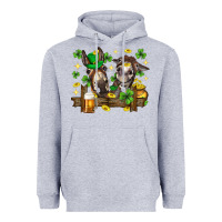 Heather Grey St. Patrick's Day donkey Heavyweight Hoodie - Neo Western
