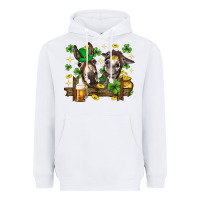 White St. Patrick's Day donkey Heavyweight Hoodie - Neo Western