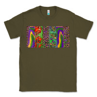 Army Green Mardi gras brushstrokes crawfish fleur de lis Classic Tee - RanaPortraitStore