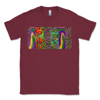 Burgundy Mardi gras brushstrokes crawfish fleur de lis Classic Tee - RanaPortraitStore