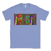 Colony Blue Mardi gras brushstrokes crawfish fleur de lis Classic Tee - RanaPortraitStore