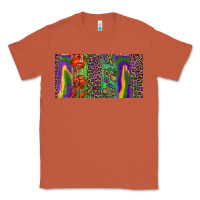 Copper Mardi gras brushstrokes crawfish fleur de lis Classic Tee - RanaPortraitStore