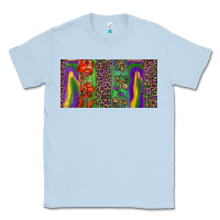 Dusty Blue Mardi gras brushstrokes crawfish fleur de lis Classic Tee - RanaPortraitStore