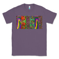 Lavender Mardi gras brushstrokes crawfish fleur de lis Classic Tee - RanaPortraitStore