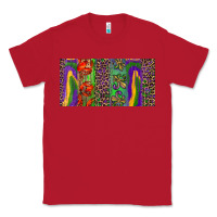 Red Mardi gras brushstrokes crawfish fleur de lis Classic Tee - RanaPortraitStore