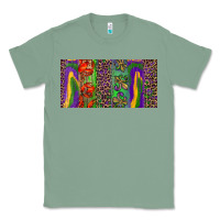 Sage Mardi gras brushstrokes crawfish fleur de lis Classic Tee - RanaPortraitStore